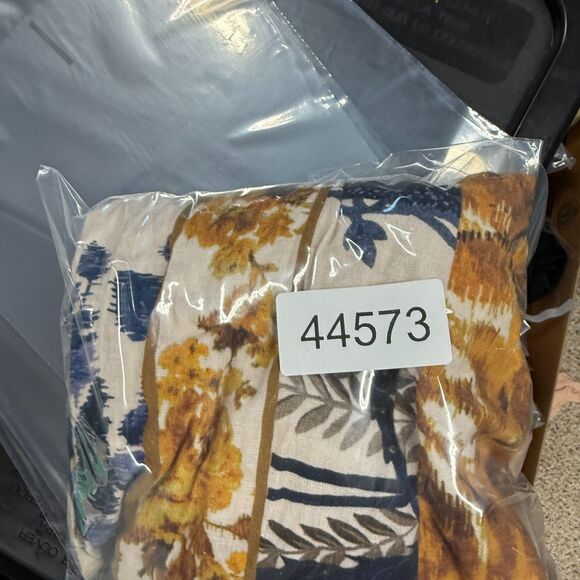 Christian Siriano Pants Women M Medium White Floral High Rise Flat Frotn Linen - Picture 8 of 8